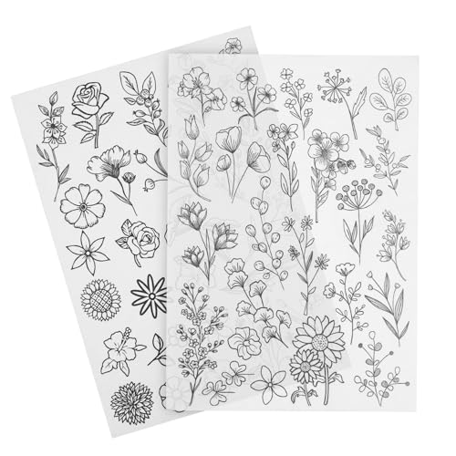 HEALSOPTHY 2 Blätter Wasserlösliches Stickvlies Blumenmuster Stickvorlagen Stick und Nähstabilisator für Stoffe Handstickerei Kleidung Reparatur DIY Stickerei Zubehör HEALSOPTHY 2 Blätter Wasserlösliches Stickvlies Blumenmuster Stickvorlagen Stick und Nähstabilisator für Stoffe Handstickerei Kleidung Reparatur DIY Stickerei Zubehör von HEALSOPTHY
