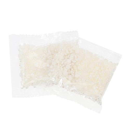 HEALSOPTHY 2 Packungen Halbkreis Perlen DIY Schmuck Zubehör Kunststoff Perlen für Haarspangen und Haarschmuck Bastelornamente in Elfenbeinfarben HEALSOPTHY 2 Packungen Halbkreis Perlen DIY Schmuck Zubehör Kunststoff Perlen für Haarspangen und Haarschmuck Bastelornamente in Elfenbeinfarben von HEALSOPTHY