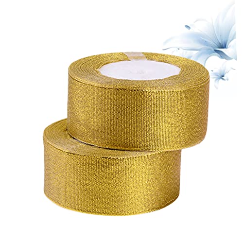HEALSOPTHY 2 Rollen 25 Metallbänder selber machen seidenband ribbon schienbeinschoner tape ripsband metallklebeband Geschenkbänder ein Verpackungsband glitzerndes Geschenkband Golden HEALSOPTHY 2 Rollen 25 Metallbänder selber machen seidenband ribbon schienbeinschoner tape ripsband metallklebeband Geschenkbänder ein Verpackungsband glitzerndes Geschenkband Golden von HEALSOPTHY