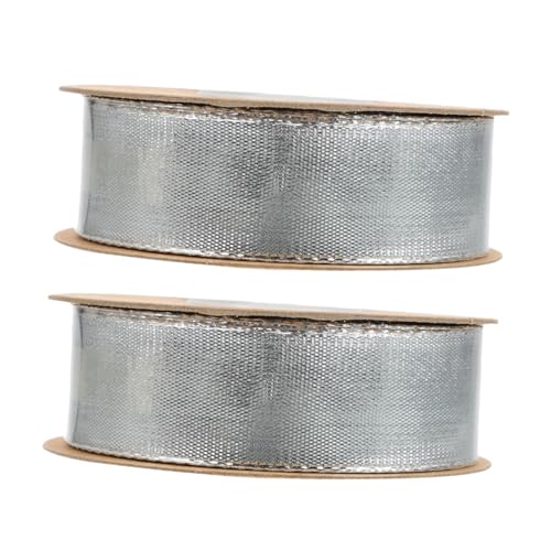 HEALSOPTHY 2 Rollen Dekoratives Geschenkband Silberne Lametta Bänder Schneidbares Schleifenband für Diy Geschenkverpackung und Festtagsdekoration und Geburtstagsbedarf HEALSOPTHY 2 Rollen Dekoratives Geschenkband Silberne Lametta Bänder Schneidbares Schleifenband für Diy Geschenkverpackung und Festtagsdekoration und Geburtstagsbedarf von HEALSOPTHY