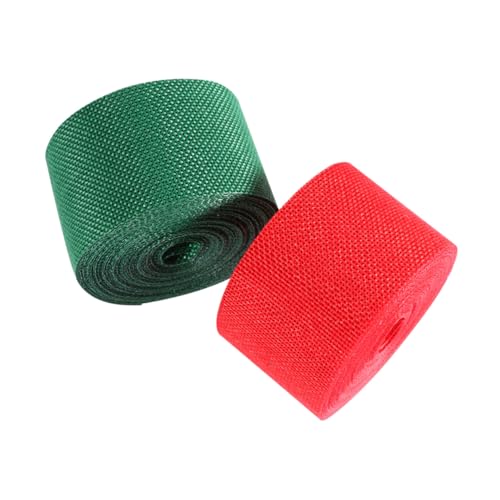 HEALSOPTHY 2 Rollen Geschenkband für Basteln und Verpacken Rote und Grüne Jutebänder Breit Robuste DIY Dekoration für Weihnachten Hochzeit und Geschenkverpackung HEALSOPTHY 2 Rollen Geschenkband für Basteln und Verpacken Rote und Grüne Jutebänder Breit Robuste DIY Dekoration für Weihnachten Hochzeit und Geschenkverpackung von HEALSOPTHY