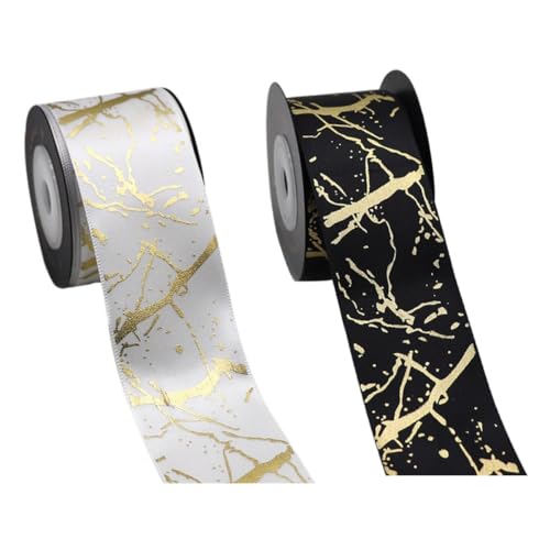 HEALSOPTHY 2 Rollen Hochwertiges Bronziertes Polyester Geschenkband Dekoratives Schleifenband für Blumenverpackung Geburtstagsgeschenke und Diy Handwerksprojekte Breit Yards HEALSOPTHY 2 Rollen Hochwertiges Bronziertes Polyester Geschenkband Dekoratives Schleifenband für Blumenverpackung Geburtstagsgeschenke und Diy Handwerksprojekte Breit Yards von HEALSOPTHY