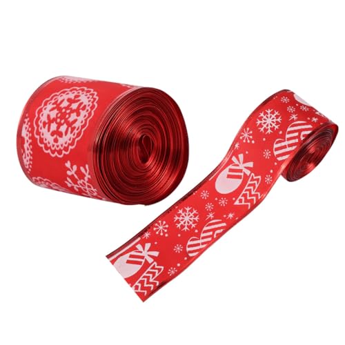 HEALSOPTHY 2 Rollen Weihnachtsgeschenkband Rot Breit Weihnachtsdeko Geschenkverpackung Schleifenband mit Schneeflocken für DIY Basteln und Festliche Dekoration HEALSOPTHY 2 Rollen Weihnachtsgeschenkband Rot Breit Weihnachtsdeko Geschenkverpackung Schleifenband mit Schneeflocken für DIY Basteln und Festliche Dekoration von HEALSOPTHY