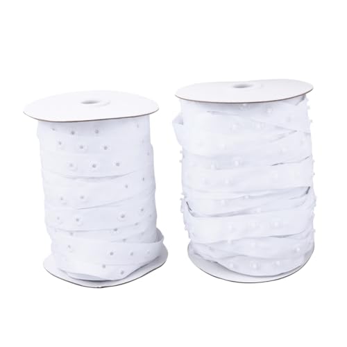 HEALSOPTHY 2 Rollen Weißer DIY Druckknopf Gurtband Oberverschluss Langlebige und Einfache Anbringung für Vorhänge Steppdecken Kleidung pro Nähen und Basteln HEALSOPTHY 2 Rollen Weißer DIY Druckknopf Gurtband Oberverschluss Langlebige und Einfache Anbringung für Vorhänge Steppdecken Kleidung pro Nähen und Basteln von HEALSOPTHY