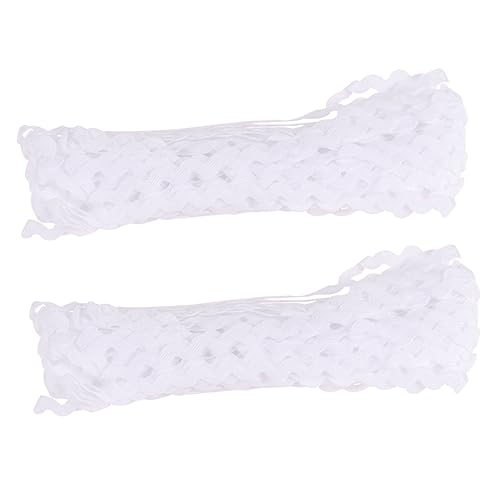 HEALSOPTHY 2 Rollen Wellenband Weiß DIY Bekleidungszubehör Wellenförmiges Spitzenband S Form Yards Stoffband für Säume Blusen Taschen Nähbedarf Langlebig und Farbecht HEALSOPTHY 2 Rollen Wellenband Weiß DIY Bekleidungszubehör Wellenförmiges Spitzenband S Form Yards Stoffband für Säume Blusen Taschen Nähbedarf Langlebig und Farbecht von HEALSOPTHY