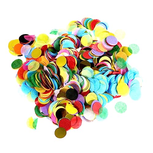 HEALSOPTHY 2 Sätze Disc-kopierpapier Party Runden Geformt Junggesellin Dekoration Tortenspitze Mehrfarbig Hochzeitskonfetti Rundes Konfetti Konfetti-kreise Papierverzierungen Colorful von HEALSOPTHY