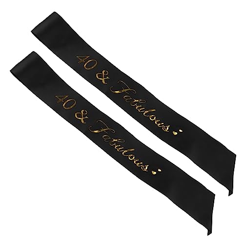 HEALSOPTHY 2 Stück 40 Geburtstag Schultergurt Geburtstagsbanner Geburtstagsschärpe Geburtstagsfeierdekorationen frauengeschenk partydekoration Geburtstagsband Partyetikettengürtel Satin Black HEALSOPTHY 2 Stück 40 Geburtstag Schultergurt Geburtstagsbanner Geburtstagsschärpe Geburtstagsfeierdekorationen frauengeschenk partydekoration Geburtstagsband Partyetikettengürtel Satin Black von HEALSOPTHY