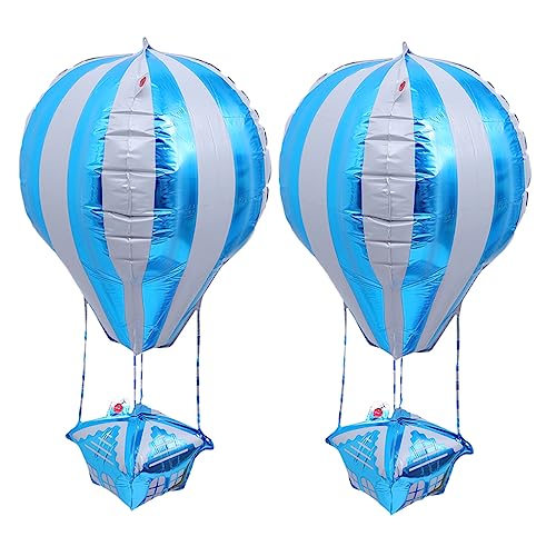 HEALSOPTHY 2 Stück Aluminium Folienballons Heißluftballon Dekoration für Kindergeburtstag Party Accessoire Festliche Süße und Kreative Fotorequisiten von HEALSOPTHY