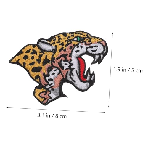 HEALSOPTHY 2 Stück Cheetah Stickerei Aufnäher Beständige Bügel Nähapplikationen für Kleidung Taschen Hüte Leuchtende Farben Langlebig Einzigartiges Design zum Reparieren und Dekorieren von HEALSOPTHY