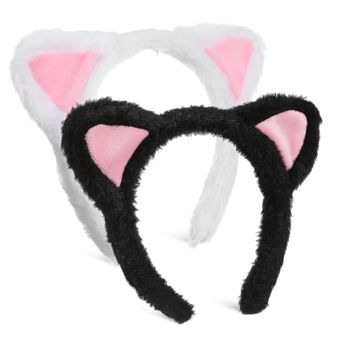 HEALSOPTHY 2 Stück Fluffy Katzenohren Haarband Teiliges Weiche Stirnbänder mit Niedlichen Tierohren Verstellbar Bequem für Make Up Gesichtspflege und Alltag Modisches Accessoire für Damen und HEALSOPTHY 2 Stück Fluffy Katzenohren Haarband Teiliges Weiche Stirnbänder mit Niedlichen Tierohren Verstellbar Bequem für Make Up Gesichtspflege und Alltag Modisches Accessoire für Damen und von HEALSOPTHY