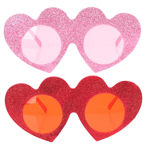 HEALSOPTHY 2 Stück Herz Sonnenbrille für Valentinstag Kreative Foto Requisiten Tragbare Partybrillen für Dekoration und für Geburtstagsfeiern und Cosplay HEALSOPTHY 2 Stück Herz Sonnenbrille für Valentinstag Kreative Foto Requisiten Tragbare Partybrillen für Dekoration und für Geburtstagsfeiern und Cosplay von HEALSOPTHY