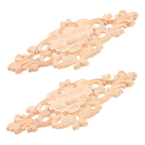 HEALSOPTHY 2 Stück Holzornamente Möbel Geschnitzte Applique Onlays Dekorative Holzschnitzerei für Schranktüren Vintage Möbelverzierung Vielseitig Einsetzbar HEALSOPTHY 2 Stück Holzornamente Möbel Geschnitzte Applique Onlays Dekorative Holzschnitzerei für Schranktüren Vintage Möbelverzierung Vielseitig Einsetzbar von HEALSOPTHY