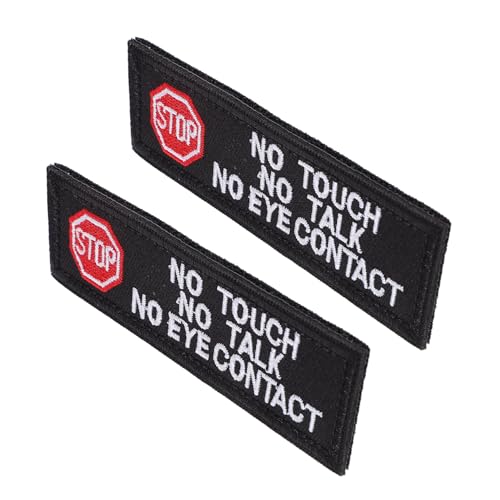 HEALSOPTHY 2 Stück Hund Patches mit Stickerei Identifikationslabel für Hundegeschirre No Touch und Do Not Pet Aufnäher Stylische Accessoires für Hunde Geschirre und Westen HEALSOPTHY 2 Stück Hund Patches mit Stickerei Identifikationslabel für Hundegeschirre No Touch und Do Not Pet Aufnäher Stylische Accessoires für Hunde Geschirre und Westen von HEALSOPTHY
