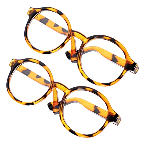 HEALSOPTHY 2 Stück Kinder Puppenbrille Dekorative Brillen Requisiten für Puppen Lustige Zubehör für Spielzeug und Kostüme von HEALSOPTHY