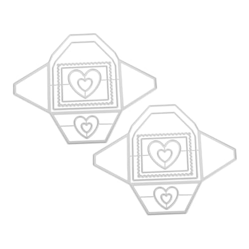 HEALSOPTHY 2 Stück Metall-stanzformen Hintergrundrahmen für Scrapbooking und Briefumschläge Langlebiger Kohlenstoffstahl Einfach zu Bedienen Vielseitig für DIY Karten und Bastelprojekte von HEALSOPTHY