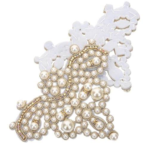 HEALSOPTHY 2 Stück Perlen applikation DIY Kleidungsdekor Strass Patches für Hochzeitsschuhe Bekleidungsflicken Fein Handgefertigt für Jacken Mützen und Festliche Accessoires HEALSOPTHY 2 Stück Perlen applikation DIY Kleidungsdekor Strass Patches für Hochzeitsschuhe Bekleidungsflicken Fein Handgefertigt für Jacken Mützen und Festliche Accessoires von HEALSOPTHY