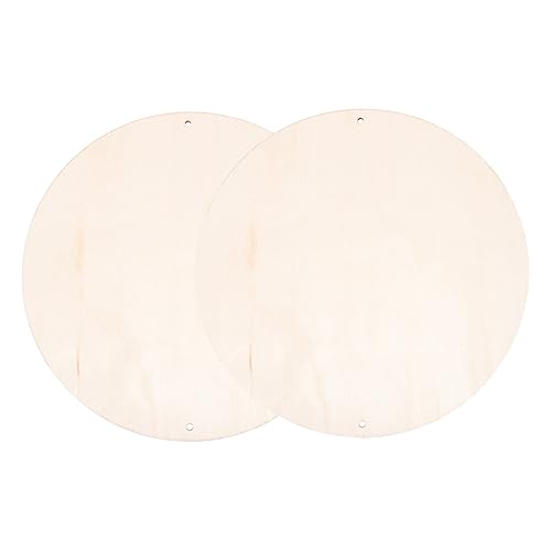 HEALSOPTHY 2 Stück Runde Holzplatten für Diy Tonarbeiten Unbeschichtet Werkzeug für Bastelprojekte für Zeichnungen und Handwerksideen von HEALSOPTHY