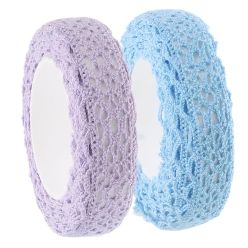 HEALSOPTHY 2 Stück Selbstklebendes Spitzenband Baumwoll Washi Tape Blau und Helllila für DIY Scrapbooking Handwerk und Dekorationen Vielseitige Anwendung für Heimdekoration und HEALSOPTHY 2 Stück Selbstklebendes Spitzenband Baumwoll Washi Tape Blau und Helllila für DIY Scrapbooking Handwerk und Dekorationen Vielseitige Anwendung für Heimdekoration und von HEALSOPTHY