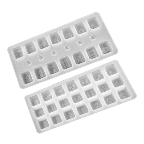 HEALSOPTHY 2 Stück Silikon Mahjong und Würfel Gießformen Epoxidharz Moulds für DIY Projekte Kompatibel mit Verschiedenen Gießmaterialien für Kreative Bastelideen Zufällige Zufällige Farbe von HEALSOPTHY