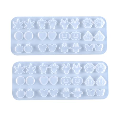 HEALSOPTHY 2 Stück Silikon Ohrstecker Gießform für DIY Epoxidharz Schmuck Herstellung Flexible Transparente Silikonform Earring Casting Mold Anhängerformen Kleine Ohrhänger Formen HEALSOPTHY 2 Stück Silikon Ohrstecker Gießform für DIY Epoxidharz Schmuck Herstellung Flexible Transparente Silikonform Earring Casting Mold Anhängerformen Kleine Ohrhänger Formen von HEALSOPTHY