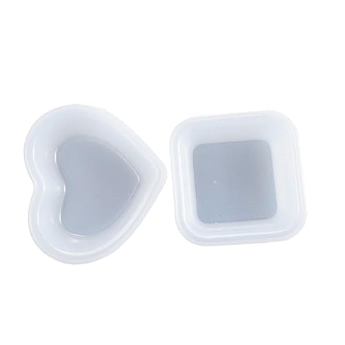 HEALSOPTHY 2 Stück Silikon Tray Mold Diy Gießform für Kristall Epoxidharzprojekte Herzförmige und Quadratische Silikonformen für Bastelarbeiten und HEALSOPTHY 2 Stück Silikon Tray Mold Diy Gießform für Kristall Epoxidharzprojekte Herzförmige und Quadratische Silikonformen für Bastelarbeiten und von HEALSOPTHY