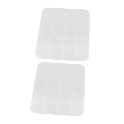 HEALSOPTHY 2 Stück Silikonform Gitarren-plektren Dreieckige Gießform für DIY Schlüsselanhänger Ohrstecker Anhänger Schmuckherstellung Resin Casting Zubehör von HEALSOPTHY