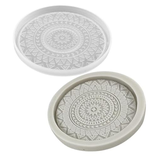 HEALSOPTHY 2 Stück Silikonform Untersetzer Rund mit Filigranem Muster Flexible Reißfeste Gießform für Resin DIY Tablett und Dekorative Bechermatte Multi use Formen für Heimdekoration HEALSOPTHY 2 Stück Silikonform Untersetzer Rund mit Filigranem Muster Flexible Reißfeste Gießform für Resin DIY Tablett und Dekorative Bechermatte Multi use Formen für Heimdekoration von HEALSOPTHY