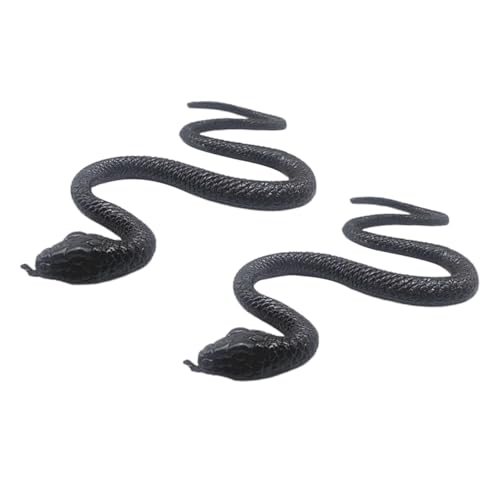 HEALSOPTHY 2 Stück Simulationsspielzeug Schwarze Schlange Halloween Spielzeugschlange gefälscht falsche Schlange hühner funnytoys Tischdekorationen Zugschlangenmodelle Black HEALSOPTHY 2 Stück Simulationsspielzeug Schwarze Schlange Halloween Spielzeugschlange gefälscht falsche Schlange hühner funnytoys Tischdekorationen Zugschlangenmodelle Black von HEALSOPTHY