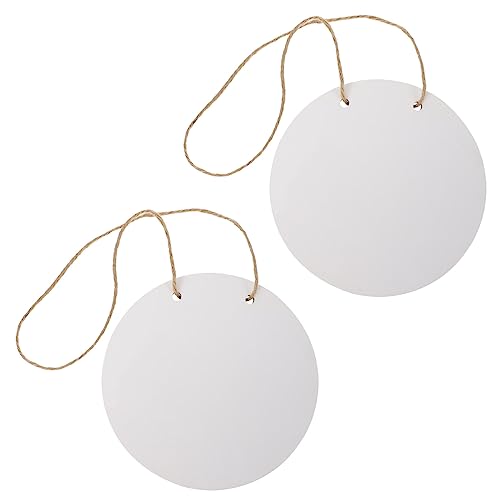 HEALSOPTHY 2 Stück Sublimation Blank Holzschilder zum Aufhängen Runde DIY Dekorationsplatten für Kreative Bastelarbeiten von HEALSOPTHY