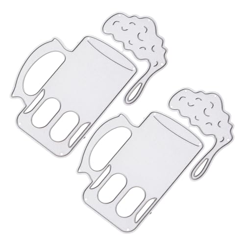 HEALSOPTHY 2 Stück Teiliges Carbonstahl Stanzform für Bierbecher Diy Bastelwerkzeug für Projekte für Scrapbooking und Kartenherstellung von HEALSOPTHY