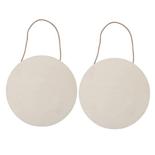 HEALSOPTHY 2 Stück Teiliges Rundes Hängendes Holzschild Naturfarbenes DIY Türschild Holz Blanko zum Bemalen Dekorieren Vintage Deko für Party Hochzeit und Festival HEALSOPTHY 2 Stück Teiliges Rundes Hängendes Holzschild Naturfarbenes DIY Türschild Holz Blanko zum Bemalen Dekorieren Vintage Deko für Party Hochzeit und Festival von HEALSOPTHY
