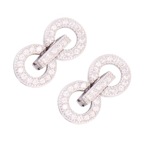 HEALSOPTHY 2 Stück Teiliges Sterling Silber Kettenverschluss Feiner Schmuckverbinder für DIY Armband und Halskette Geeignet für Schmuckherstellung und Bastelprojekte von HEALSOPTHY