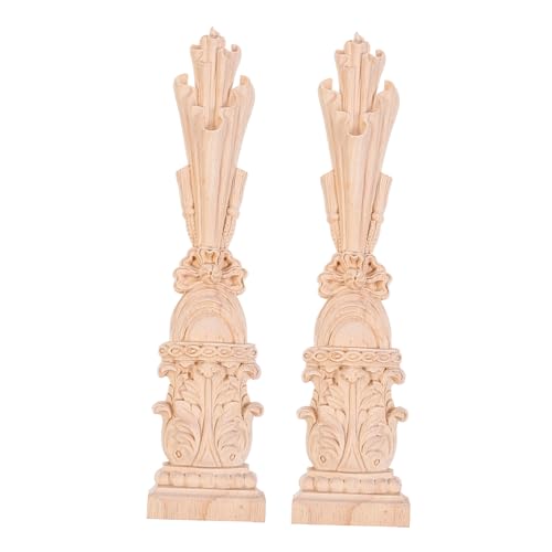 HEALSOPTHY 2 Stück Teiliges Vintage Holzschnitzerei Applikationen Europäischer Retro Stil Klassische Römische Säulenform Natürliche Holzstruktur Vielseitige Möbel und Wanddekoration HEALSOPTHY 2 Stück Teiliges Vintage Holzschnitzerei Applikationen Europäischer Retro Stil Klassische Römische Säulenform Natürliche Holzstruktur Vielseitige Möbel und Wanddekoration von HEALSOPTHY