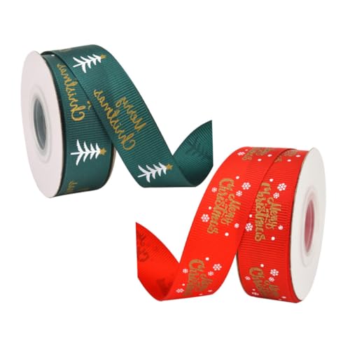 HEALSOPTHY 2 Stück Teiliges Weihnachtsdekorationsband Breit Lang pro Bedrucktes Geschenkverpackungsband mit Schneeflocken und Weihnachtsbaum Motiv für DIY und Geschenkverpackung HEALSOPTHY 2 Stück Teiliges Weihnachtsdekorationsband Breit Lang pro Bedrucktes Geschenkverpackungsband mit Schneeflocken und Weihnachtsbaum Motiv für DIY und Geschenkverpackung von HEALSOPTHY