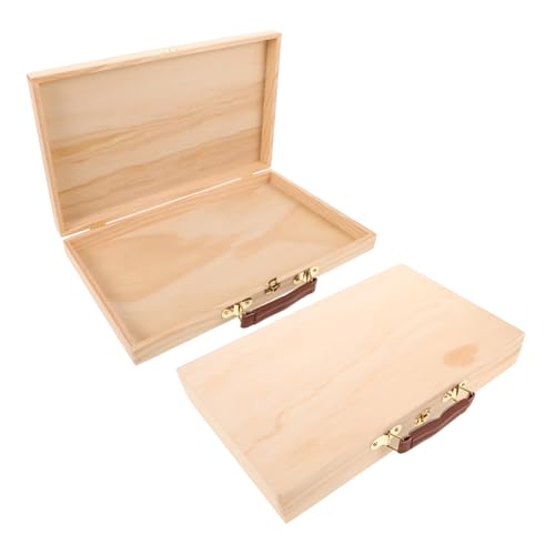 HEALSOPTHY 2 Stück Tragbare Holz Toolbox mit Griff Leichtes Holz Aufbewahrungsbox für Malutensilien Multifunktional für Ölmalerei Skizzen Reisen und Ateliergebrauch Praktische Malwerkzeug HEALSOPTHY 2 Stück Tragbare Holz Toolbox mit Griff Leichtes Holz Aufbewahrungsbox für Malutensilien Multifunktional für Ölmalerei Skizzen Reisen und Ateliergebrauch Praktische Malwerkzeug von HEALSOPTHY