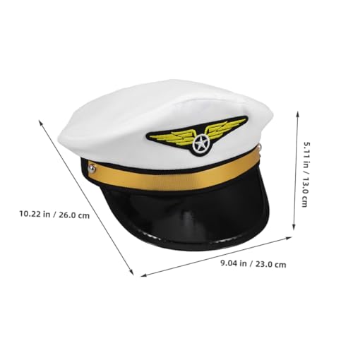 HEALSOPTHY 2 Stück Verstellbare Pilotenkappe für Erwachsene Airline Pilot Kostümhut aus Strapazierfähigem Material Komfortabel Sitzend für Themenpartys und Bühnenauftritte HEALSOPTHY 2 Stück Verstellbare Pilotenkappe für Erwachsene Airline Pilot Kostümhut aus Strapazierfähigem Material Komfortabel Sitzend für Themenpartys und Bühnenauftritte von HEALSOPTHY