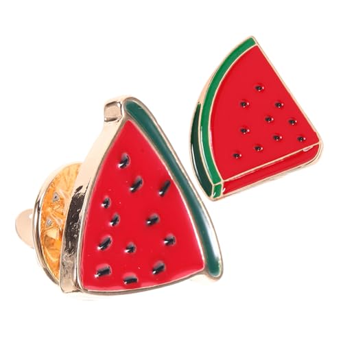 HEALSOPTHY 2 Stück Wassermelonenbrosche Rucksack-stifte Schalnadel Stellnadel Broschennadel Bekleidungsnadel Wäscheklammern Dekorativ Süße Nadel Kleidungsbrosche Pullover-clips Legierung von HEALSOPTHY