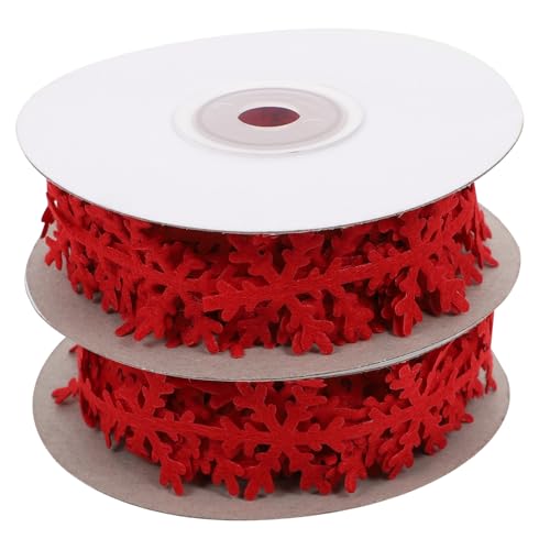 HEALSOPTHY 2 Stück Weihnachts Geschenkband Schneeflocken Dekoband Rot aus Hochwertigem Vliesstoff Vielseitig für Geschenkverpackung DIY Basteln Party und Weihnachtsdeko Geeignet HEALSOPTHY 2 Stück Weihnachts Geschenkband Schneeflocken Dekoband Rot aus Hochwertigem Vliesstoff Vielseitig für Geschenkverpackung DIY Basteln Party und Weihnachtsdeko Geeignet von HEALSOPTHY