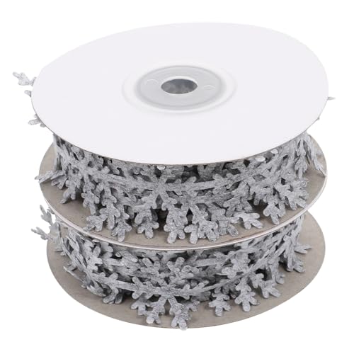 HEALSOPTHY 2 Stück Weihnachtsbänder Schneeflocken Geschenkband Dekorativ Verpackungsband DIY Basteln Partydeko HEALSOPTHY 2 Stück Weihnachtsbänder Schneeflocken Geschenkband Dekorativ Verpackungsband DIY Basteln Partydeko von HEALSOPTHY