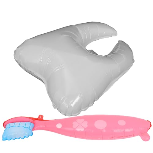 HEALSOPTHY 2 Stück Weiße Zahnballons Shower Party Dekoration mit Folienballons Cartoon Design für Erste Zähne Zahnparty Deko für Mundgesundheit und Zahnärztliche Themen von HEALSOPTHY