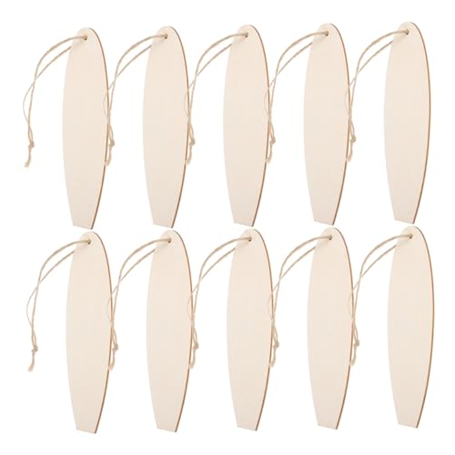 HEALSOPTHY 20 Stück DIY Holz Surfbrett Deko Unbemalte Küsten Hängeschilder für Strand Motive Rustikale Wohnaccessoires für Farmhouse Stil und Kreative Bastelprojekte von HEALSOPTHY