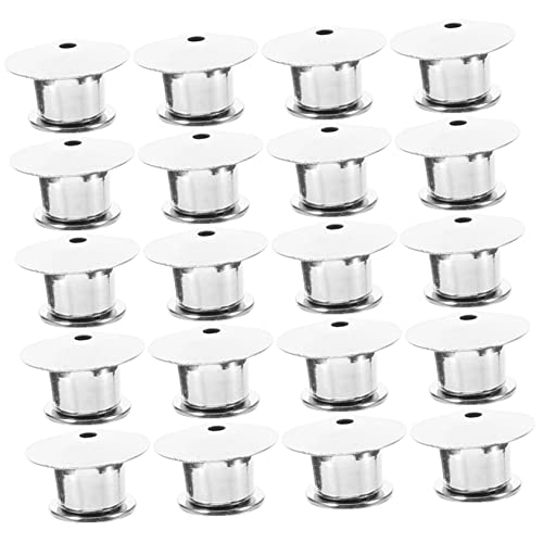 HEALSOPTHY 20 Stück Flache Runde Sicherheitsnadelverschluss für Broschen Metallverschluss für Broschen für Schmuck Design und Bastelprojekte von HEALSOPTHY