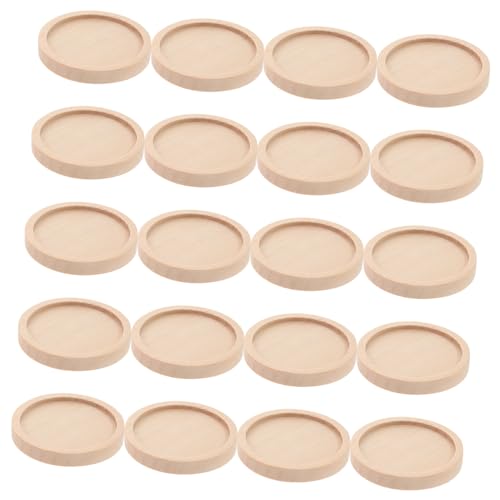 HEALSOPTHY 20 Stück Holzanhänger Basis Außendurchmesser Innendurchmesser Khaki DIY Schmuck Bastelset für Pendants und Kreative Handarbeiten von HEALSOPTHY