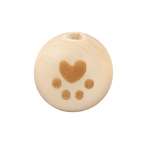 HEALSOPTHY 20 Stück Holzperlen Diy Schmuckteile mit Großen Löchern Design für Armbänder und Fußkettchen Langlebig und Leicht Einfach zu Verarbeiten von HEALSOPTHY