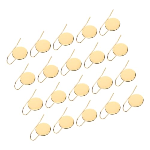 HEALSOPTHY 20 Stück Ohrhaken mit Lünette und Trays für Diy Schmuckherstellung Goldfarbene Bezel Rohlinge für Ohrstecker und Anhänger von HEALSOPTHY