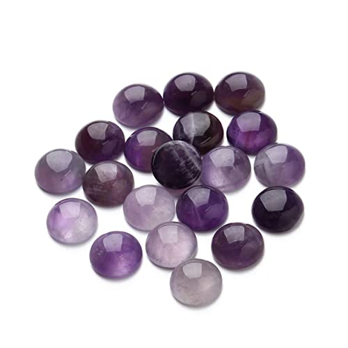 HEALSOPTHY 20 Stück Runde Cabochons Lila Amethyst Halbrund Flachboden Schmucksteine DIY Zeitstein Zubehör zum Auffädeln für Schmuckherstellung und Bastelarbeiten HEALSOPTHY 20 Stück Runde Cabochons Lila Amethyst Halbrund Flachboden Schmucksteine DIY Zeitstein Zubehör zum Auffädeln für Schmuckherstellung und Bastelarbeiten von HEALSOPTHY