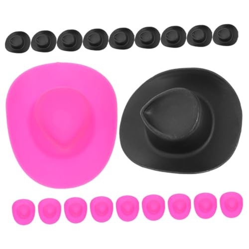 HEALSOPTHY 20 Stück Spielzeugpuppenhut für klein Kuh Cowboy Cowgirl doll Accessories Puppen Accessoires Puppenoutfit Puppenmode Miniaturhüte basteln Puppenhüte selber Machen Plastik Rosy von HEALSOPTHY