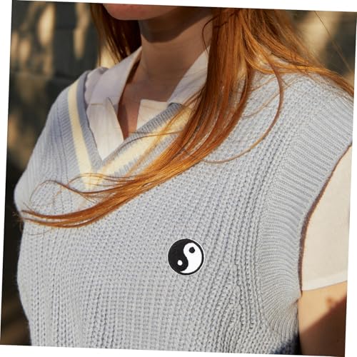 HEALSOPTHY 20 Stück Teiliges Bestickter Aufnäher mit Yang Symbol Strapazierfähige Personalisierte Patch für Jacken Hüte Rucksäcke zum Aufnähen und Reparieren von Kleidung von HEALSOPTHY