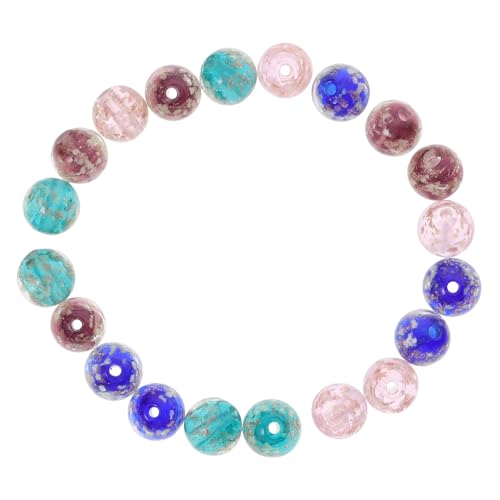 HEALSOPTHY 20 Stück Teiliges Glasperlen Leuchtende DIY Schmuckperlen für Armbänder Halsketten Handgemachte Bastelperlen in Lila Blau Grün HEALSOPTHY 20 Stück Teiliges Glasperlen Leuchtende DIY Schmuckperlen für Armbänder Halsketten Handgemachte Bastelperlen in Lila Blau Grün von HEALSOPTHY