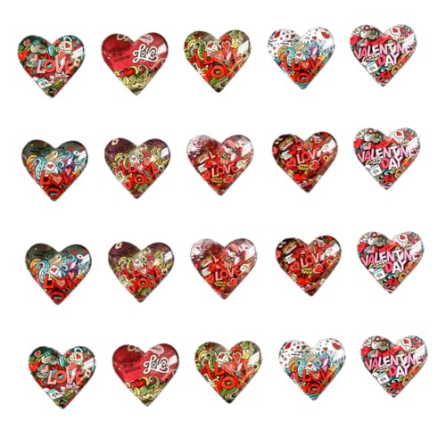HEALSOPTHY 20 Stück Teiliges Herzförmige Glas Cabochons mit Liebe mustern Kristallklare Schmuck deko für DIY Basteln Vielseitige Herzform Glas Patches für Schmuck und Kreative Accessoires HEALSOPTHY 20 Stück Teiliges Herzförmige Glas Cabochons mit Liebe mustern Kristallklare Schmuck deko für DIY Basteln Vielseitige Herzform Glas Patches für Schmuck und Kreative Accessoires von HEALSOPTHY